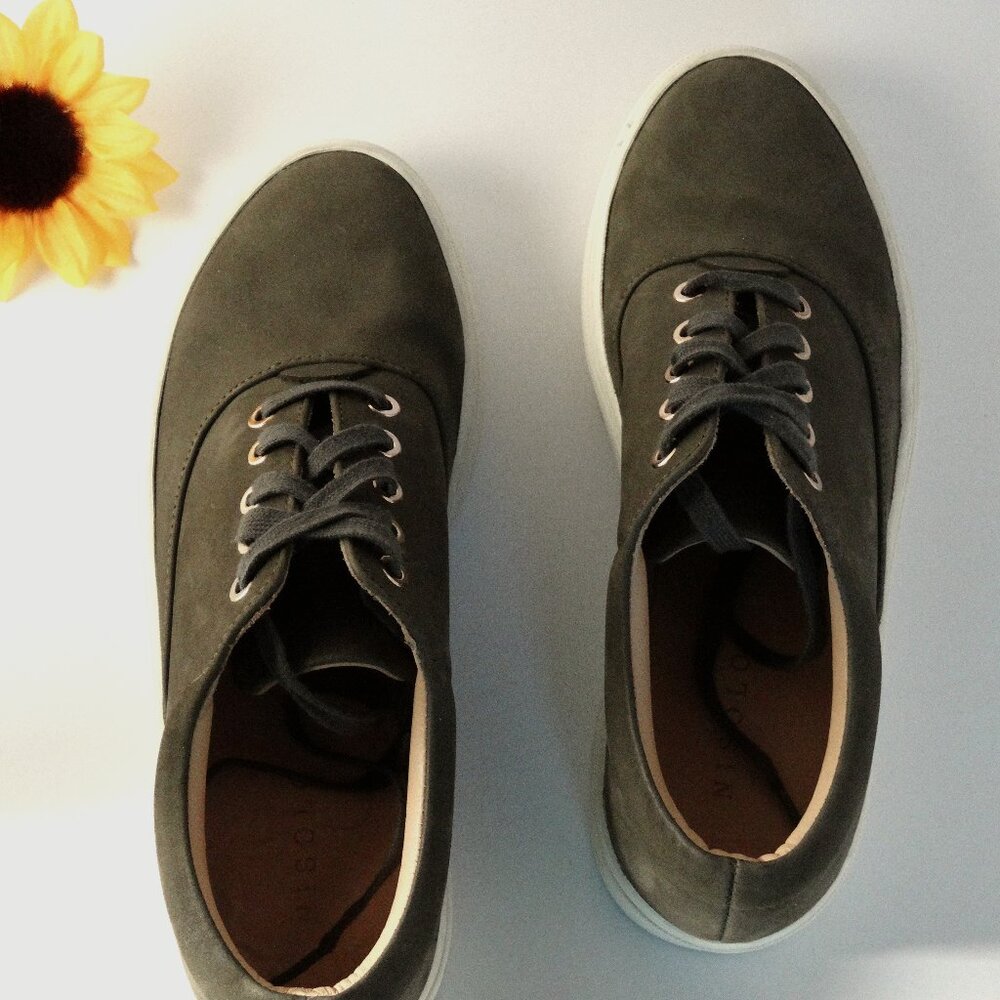 Nisolo Elayna Moss Green leather Shoes Sneakers Size 6